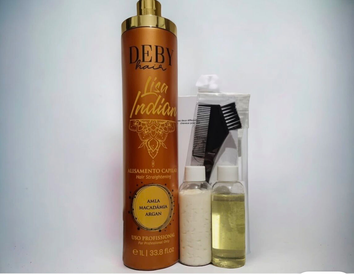 Kit lissage indien  Deby hair aux 3 huiles